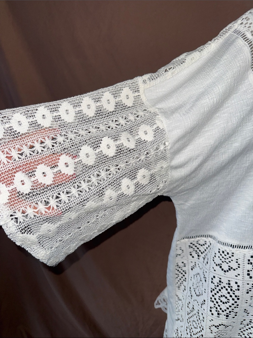 Cato White Crochet Kimono Swim Coverup - Picture 5 of 11